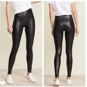 Spanx faux leather high waist leggings sz M (P57)